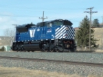 MRL 4308 SD70ACe heading down into the yard on St. Patty's Day